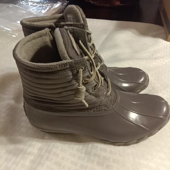 Sperry Saltwater Duck Boot Gray Size 9 Women's Rubber Rain Boots Rubber Sole - Picture 4 of 8